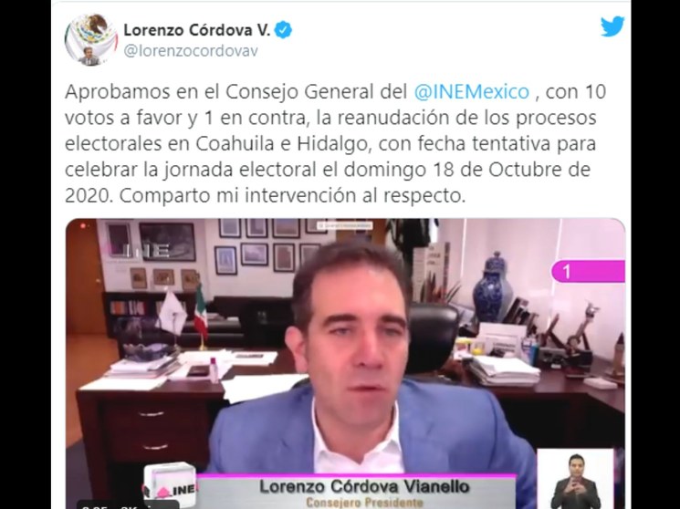 La Jornada Aprueba INE Elecciones En Hidalgo Y Coahuila El 18 De Octubre