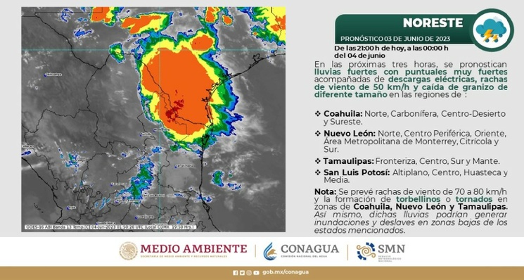 La Jornada Prev Smn Formaci N De Tornados En Coahuila Nl Y