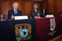 El rector de la UNAM, José Narro Robles, y el director del IPN, Enrique Villa Rivera, en conferencia de prensa