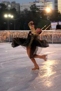 Ensayo del ballet El cascanueces, anteayer, en el recinto de Paseo de la Reforma y Campo Marte, Bosque de Chapultepec