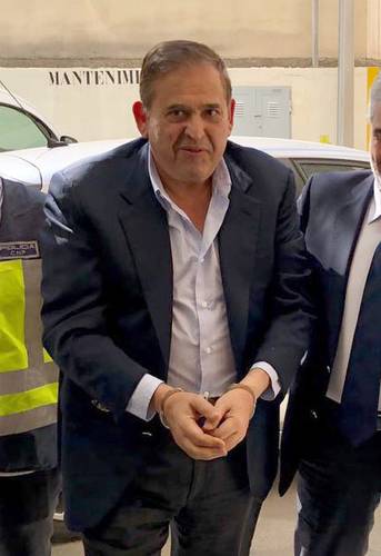 El ex socio mayoritario de Altos Hornos de México, durante su traslado a los juzgados de Palma de Mallorca, el 29 de mayo de 2019.