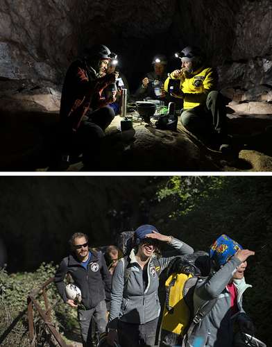 Los participantes estuvieron 40 días en la cueva Lombrives, en los Pirineos, a 12 grados y a 95 por ciento de humedad. Generaron su electricidad con un sistema de pedales y extrajeron agua ubicada a 45 metros de profundidad.