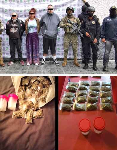 Una mujer y dos hombres, presuntos integrantes del grupo delictivo de Lenin Canchola, fueron detenidos en la alcaldía Álvaro Obregón con varias dosis de narcóticos.