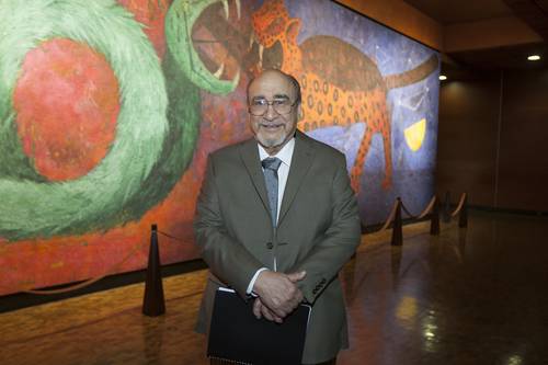 El doctor Alfredo López Austin durante una de sus conferencias en el auditorio Jaime Torres Bodet del Museo Nacional de Antropología, el 9 de octubre de 2018.