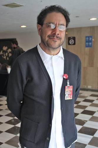 El congresista colombiano, cuando participó en el seminario internacional Los partidos y una nueva sociedad, con el tema Crisis del neoliberalismo, el 23 de octubre pasado.