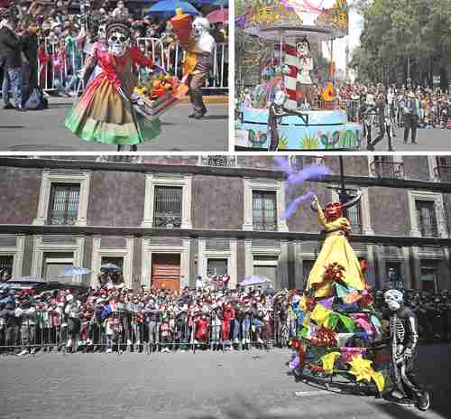 Miles de personas admiraron, a lo largo de su recorrido, el Desfile Internacional del Día de Muertos 2021 Celebrando la Vida. El contingente salió del Zócalo, en la alcaldía Cuauhtémoc, hasta el Campo Marte, en Miguel Hidalgo.