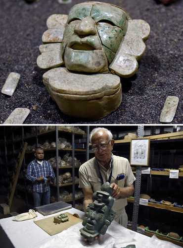 El parque arqueológico Tak'alik Ab'aj albergó a un pueblo que experimentó el paso de la cultura olmeca a la maya, transición reflejada en las máscaras mortuorias de jade halladas en el sitio.