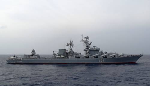 La embarcación, lanzamisiles creado para destruir portaviones, cumplió misiones claves en la actual ofensiva rusa a Ucrania. En la imagen, el navío durante un patrullaje del mar Mediterráneo en diciembre de 2015.
