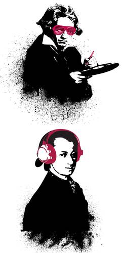 Beethoven y Mozart en sus versiones más modernas.