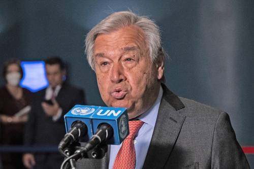 Antonio Guterres, secretario general de la ONU, ayer en la décima Conferencia de Revisión del TNP, en Nueva York.