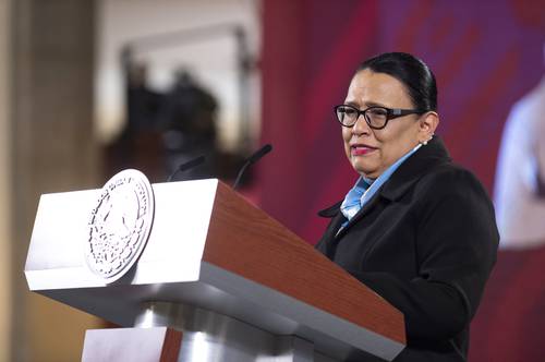 Rosa Icela Rodríguez, titular de la Secretaría de Seguridad y Protección Ciudadana, subrayó los avances en materia de combate a los secuestros. “Es el octubre más bajo” en las cifras de plagios desde 2018.