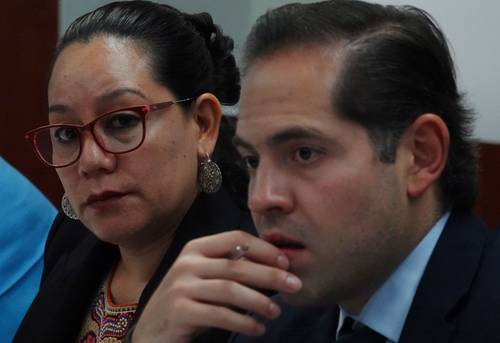 La titular de la Semarnat, María Luisa Albores, durante su comparecencia ante la Comisión de Medio Ambiente en el Senado.