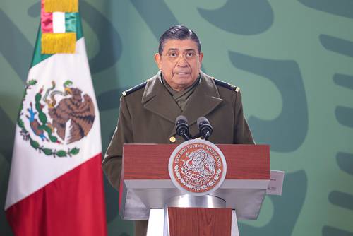 El titular de la Sedena, Luis Cresencio Sandoval, expuso el caso de la desaparición, desde diciembre pasado, del coronel José Isidro Grimaldo Muñoz.