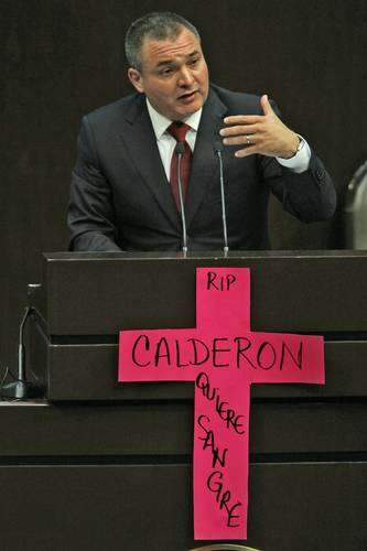 Comparecencia de Genaro García Luna ante el pleno de la Cámara de Diputados en septiembre de 2009.