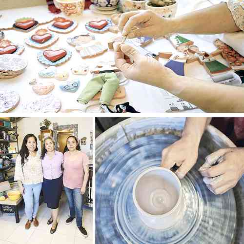 La cooperativa Tlalli Barro está integrada por cinco mujeres de una misma familia dedicadas a la elaboración de piezas en cerámica, entre las que sobresalen figuras con elementos de la cultura nacional.