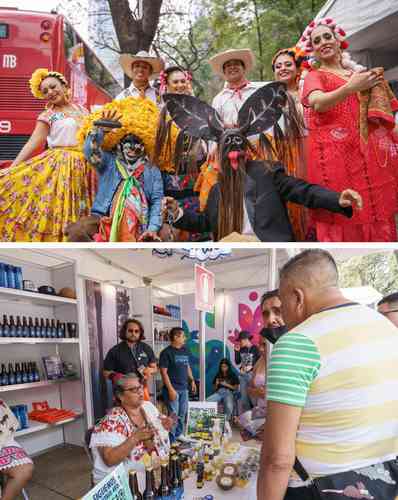 Trajes, comida y artículos tradicionales de las 32 entidades se apreciaron para beneplácito de capitalinos.