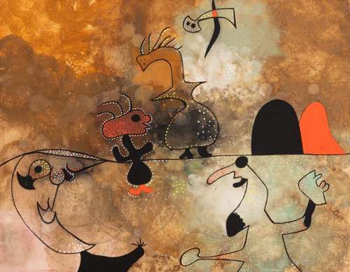 Fechado en agosto de 1939, el lienzo El pájaro de la mañana, de Joan Miró, sale por primera vez al mercado con una estimación inicial de entre 1.5 y 2 millones de euros.