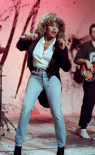Tina Turner en 1989 en la televisión europea.