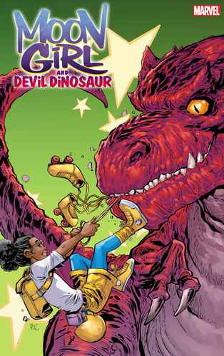 Portada de Moon Girl & Devil Dinosaur, serie de Marvel realizada por Alba Glez.