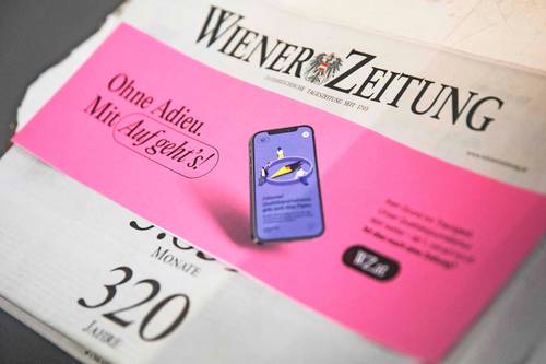 El tiraje de la edición del viernes del Wiener Zeitung fue de 50 mil ejemplares.