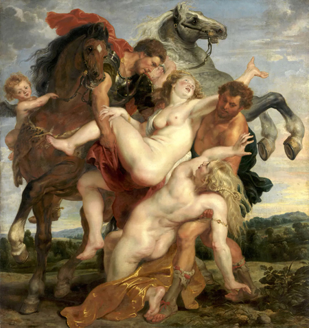 El rapto de las hijas de Leucipo.  Peter Paul Rubens