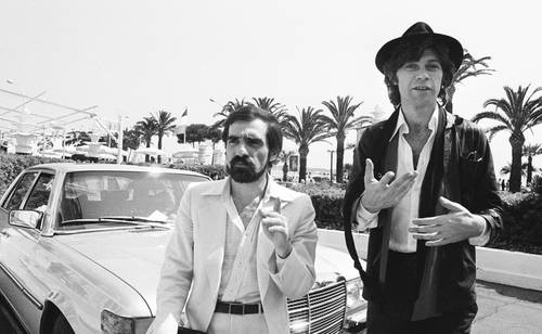  Con el director Martin Scorsese, a la izquierda, en el Festival Internacional de Cine de Cannes, en el que presentaron Last Waltz, el 29 de mayo de 1978.