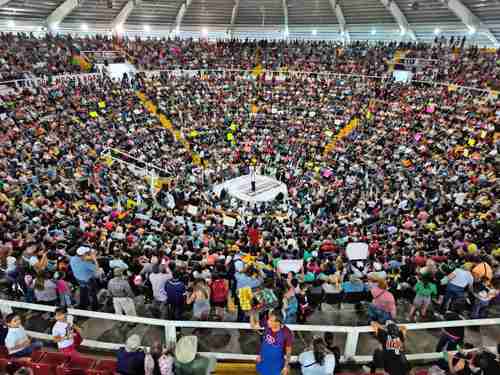 Ayer por la tarde, el ex secretario de Gobernación se reunió con unas 10 mil personas en Durango y señaló que en el norte del país está firme el apoyo a la 4T.