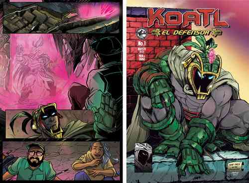 En la primera imagen, página número uno del cómic y la segunda, portada de la nueva edición de la historieta.