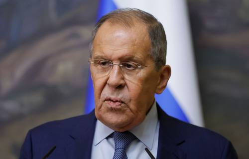 El ministro de Asuntos Exteriores ruso, Serguéi Lavrov, atendió una conferencia de prensa conjunta con su homólogo turco, el 31 de agosto de 2023.