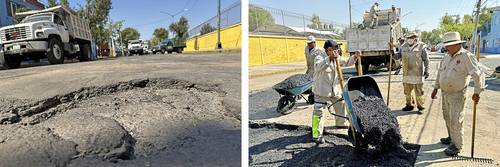 Para tapar más de 200 mil baches se invertirán 600 millones de pesos