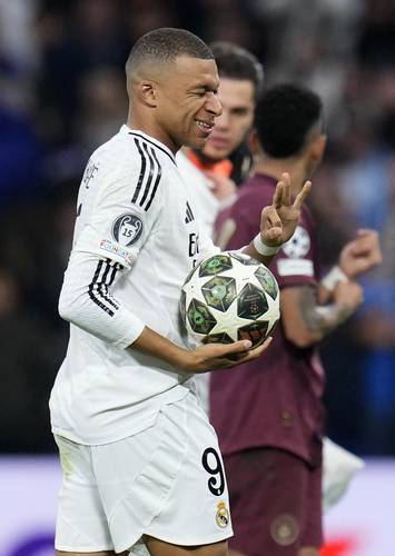 Mbappé marca triplete y Real Madrid liquida al City en la Liga de Campeones