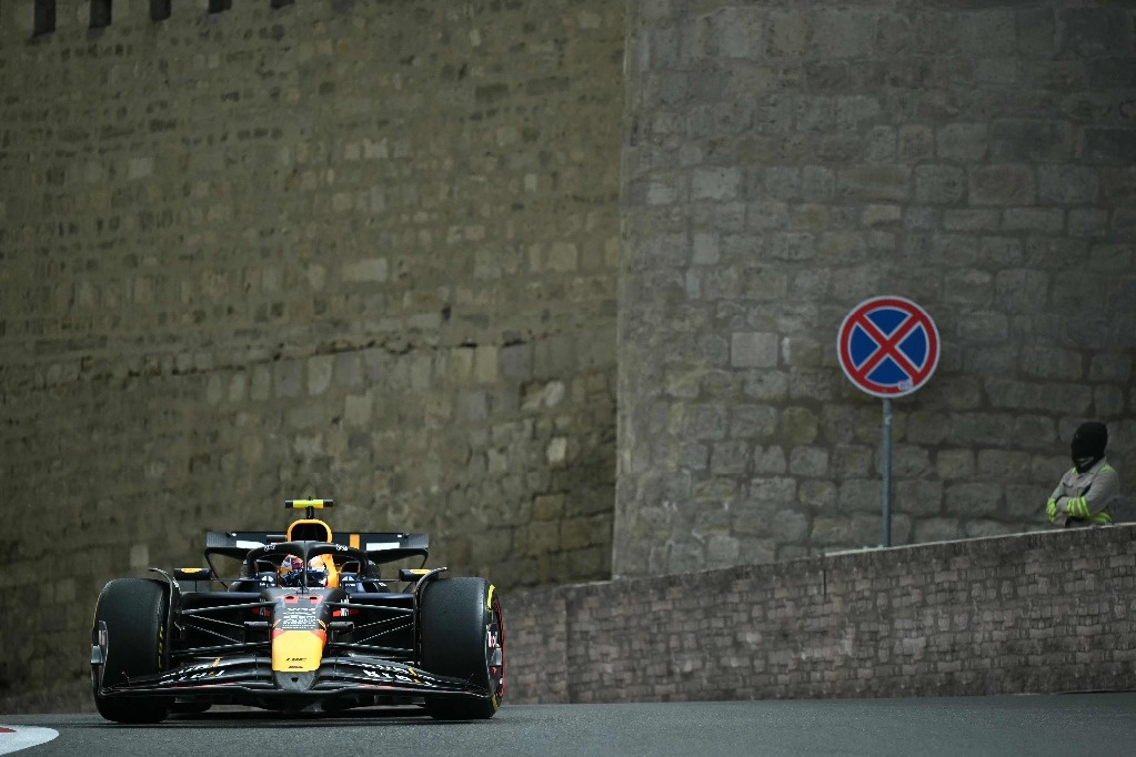 ‘Checo’ Pérez, second in free practice for the Azerbaijan GP