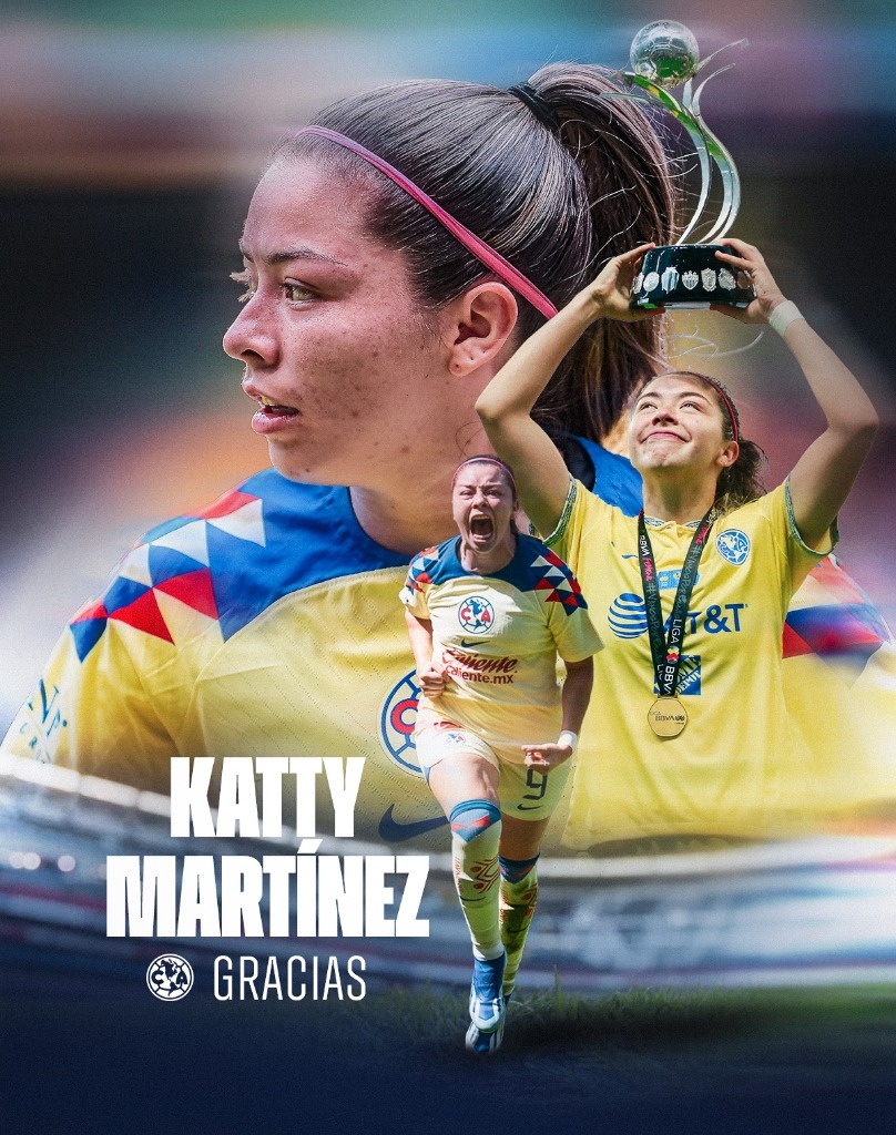 América Femenil publicizes the departure of its scorer Katty Martínez