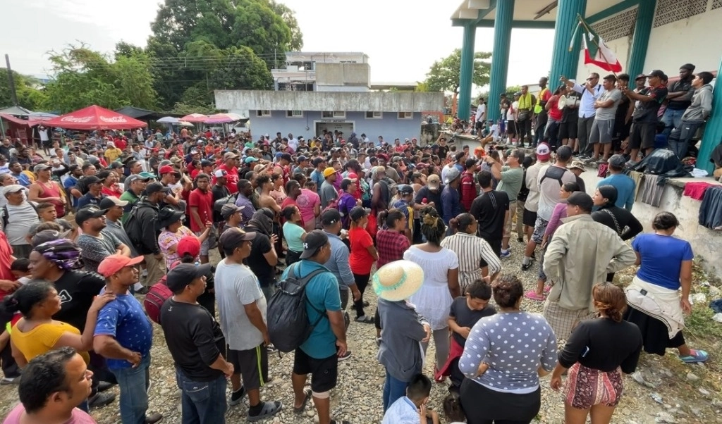 La Jornada Caravana migrante arriba a Escuintla Chiapas