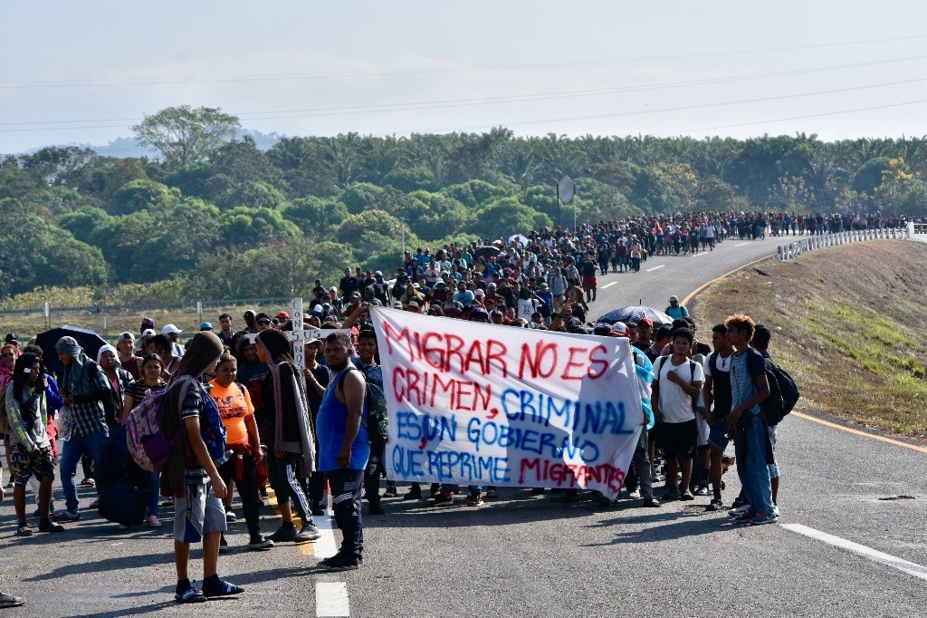 La Jornada Caravana migrante cruza cinco puntos de inspecci n en