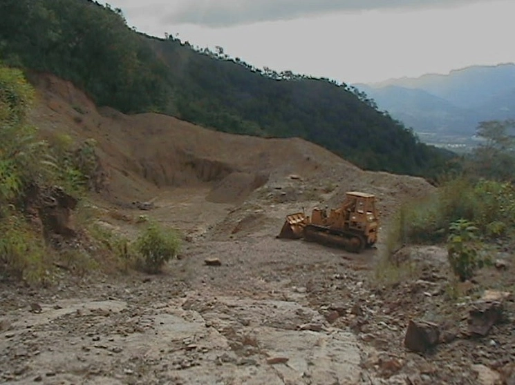 Predio San Ramón, en el municipio de Chicomuselo, Chiapas, donde la empresa canadiense Blackfire extrajo barita. Foto 'La Jornada'