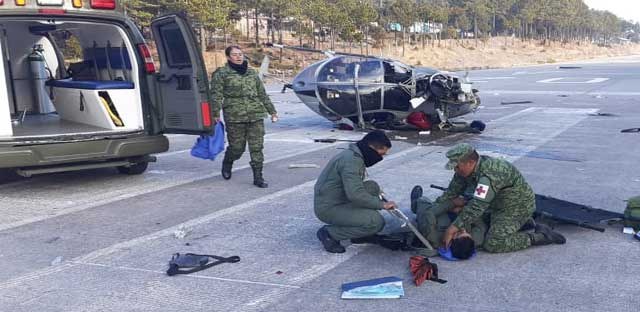 La Jornada - Cuatro Militares Heridos Al Desplomarse Helicóptero