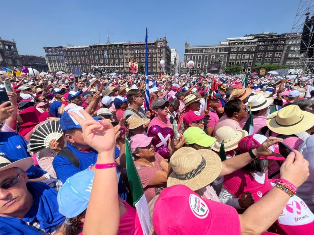 Division of the Zócalo with fences was carried out by ‘pink tide’ organizers