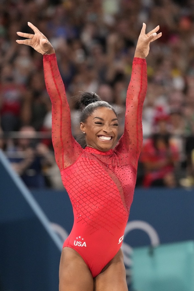 Simone Biles wins her third gold medal in Paris in the vault event