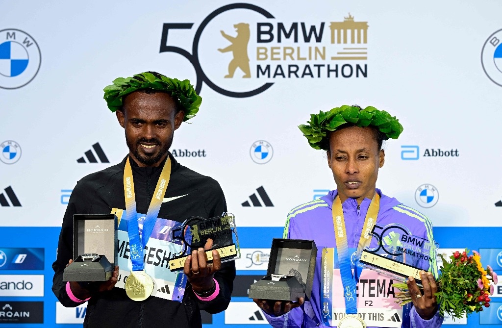 Ethiopian athletes Ketema and Mengesha win marathon in Berlin