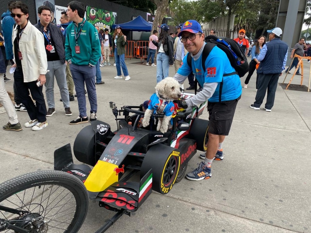 ‘Fabbio’, the dog that monopolizes attention at the Mexican GP