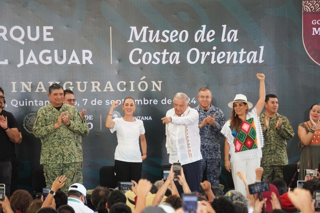 AMLO and Sheinbaum inaugurate the Jaguar Park in QR