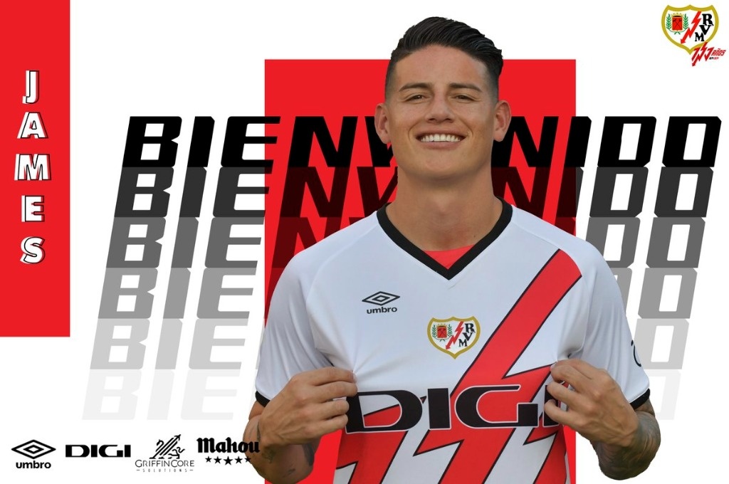 James Rodriguez signs for Rayo Vallecano in return to Spanish football