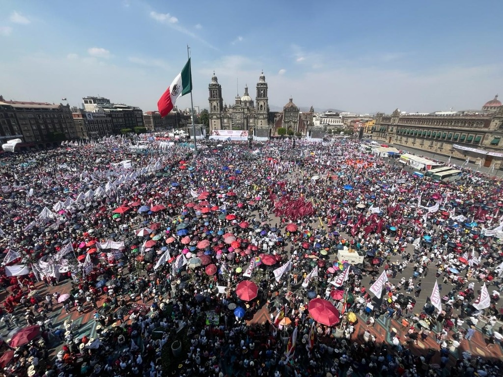 La Jornada Lleno Total En El Zócalo Para El Arranque De Campaña De Sheinbaum 6319