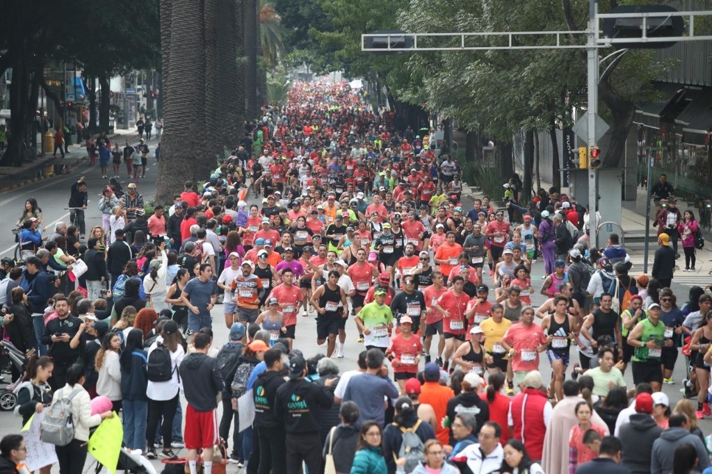 Wrestlers, superheroes and Aztec warriors at the Mexico City Marathon