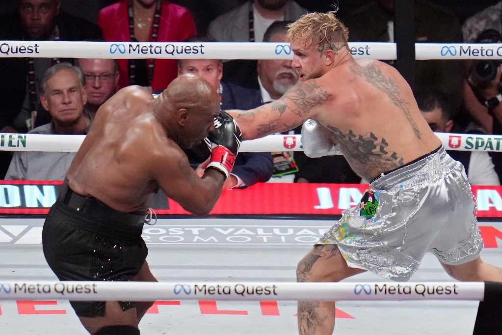 Mike Tyson falls to Jake Paul in his return to the ring