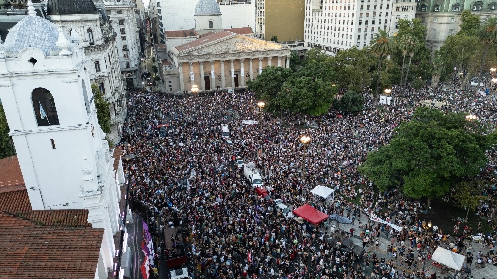 Mass Marches Sweep Argentina in Protest Against Milei’s Policies