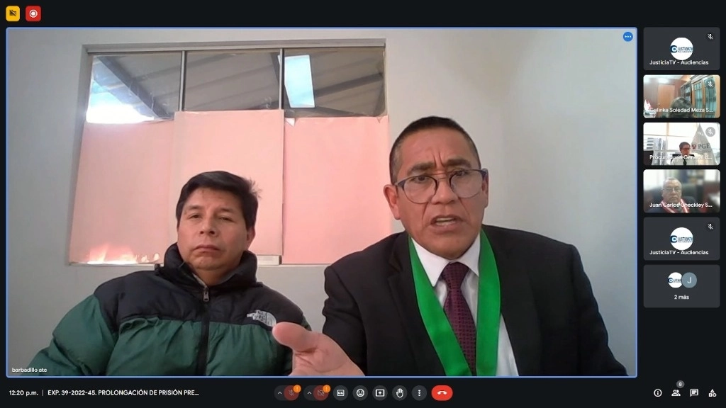 Amplían prisión preventiva a expresidente peruano Pedro Castillo 