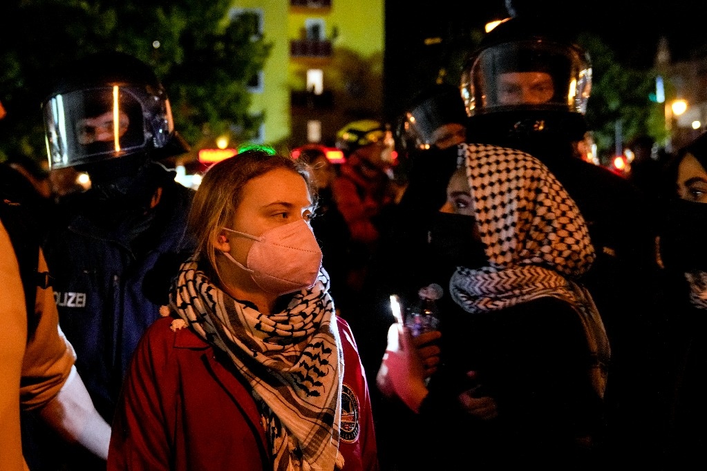 German police close pro-Palestinian camp due to Greta Thunberg’s visit