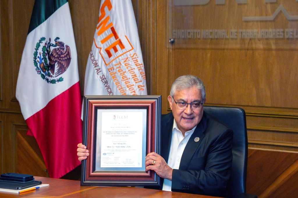 SNTE receives ISO certification for efficiency in administrative processes